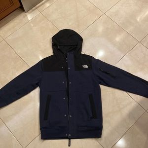 North Face jacket, size small. Navy blue with black. Excellent condition